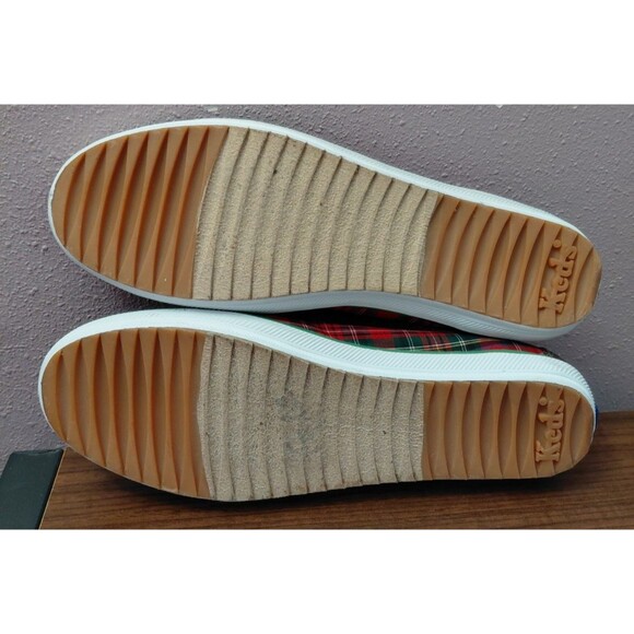 Vintage 90s KEDS Christmas Plaid Slip On Flats Women's Size 11 - Picture 7 of 8